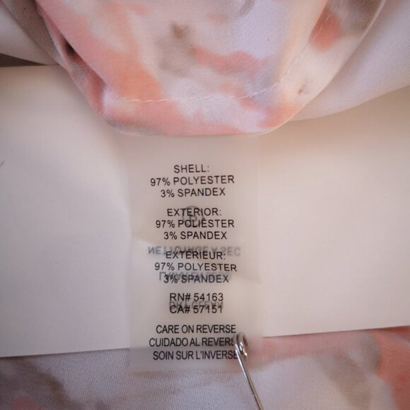 Calvin Klein Ladies Tie Neck Peach & Tan Sleeveless Blouse - Picture 4 of 7